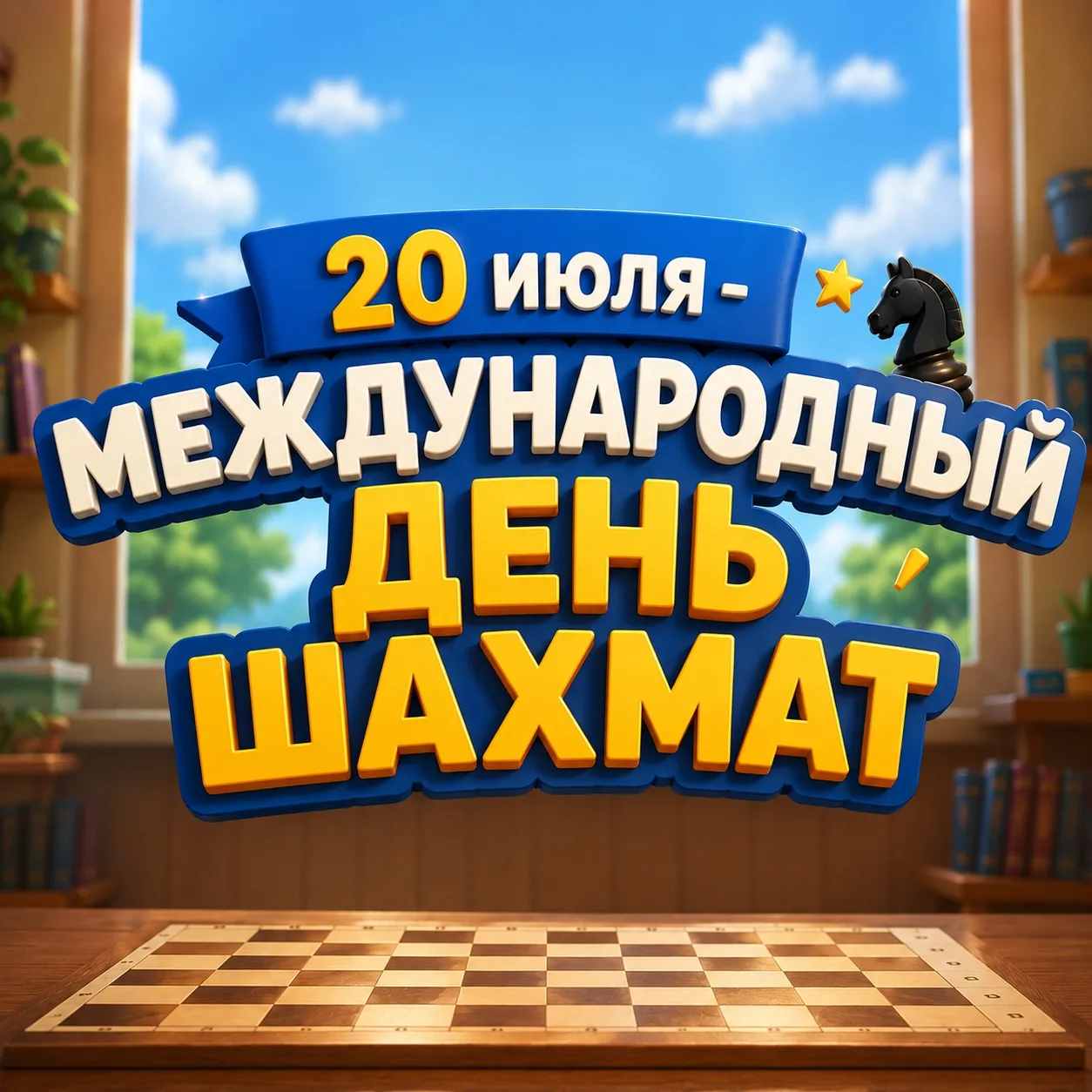 🎉 Сегодня отмечаем Международный день шахмат! 🌍 Это не просто праздник для профессиональных шахмат