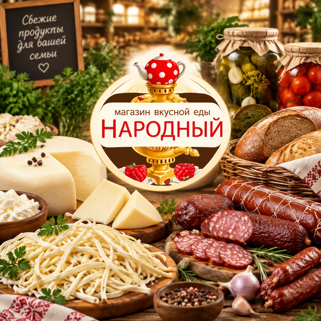 Магазин вкусной еды «Народный».