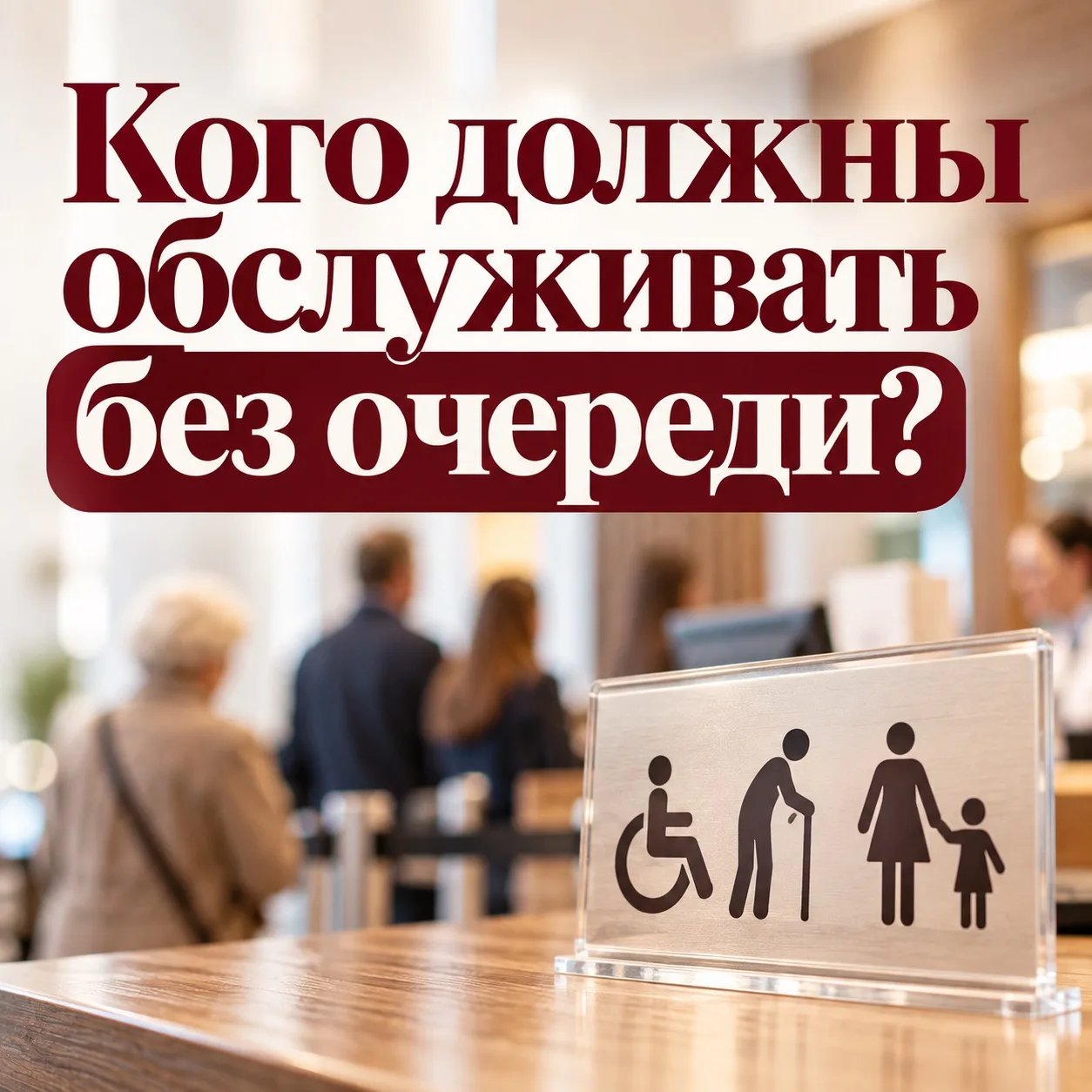 ❗️Кого должны обслуживать без очереди