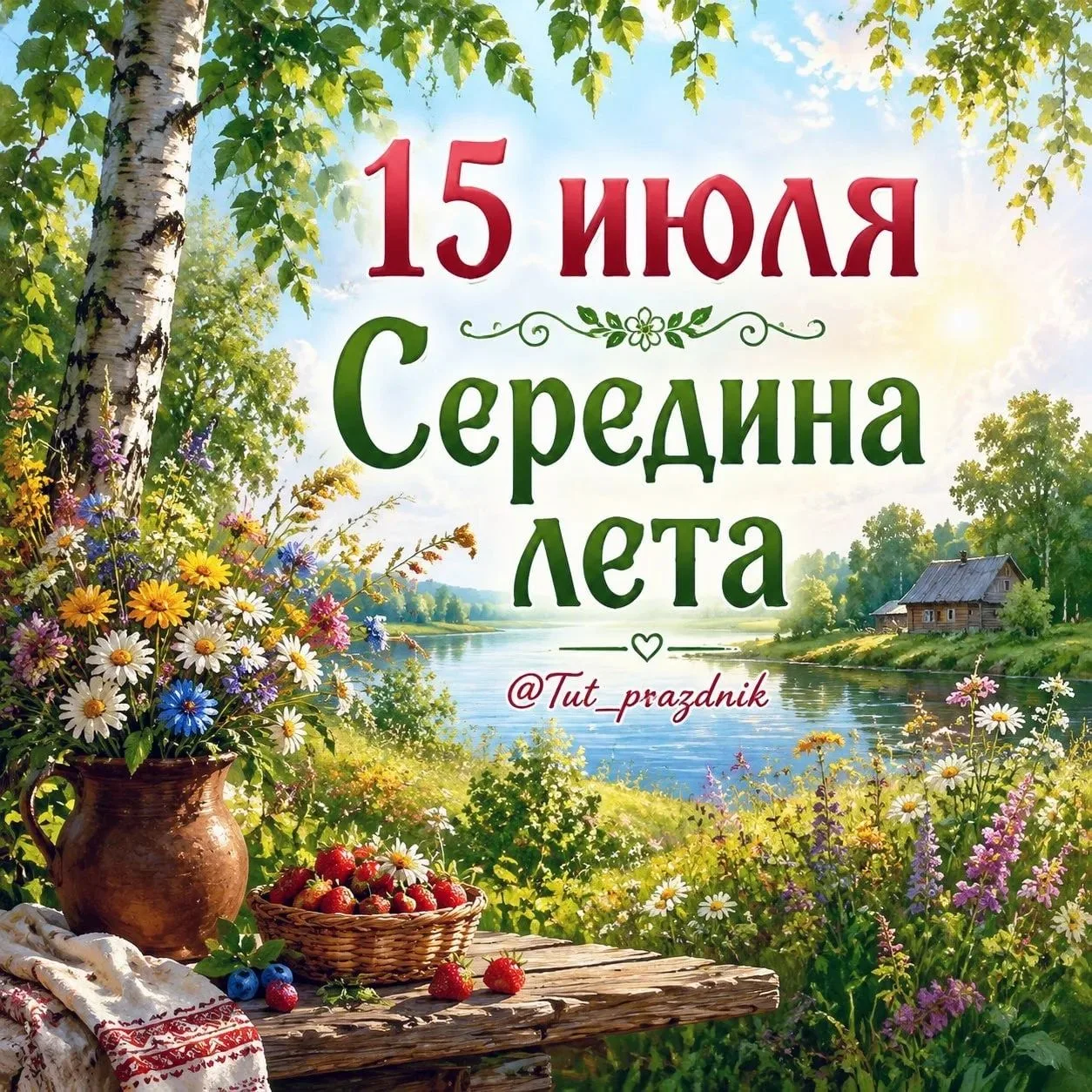 ☀️ 15 июля — Середина лета ☀️

Сегодня особенный день — середина лета. Кажется, совсем недавно мы вс