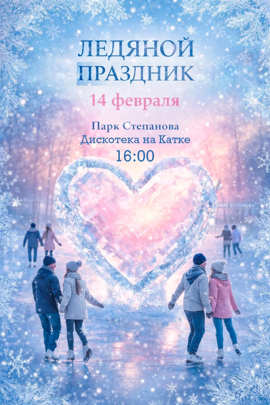 Мастер‑класс от фигуристки на катке в Парке Степанова: 14 февраля — день красоты и грации!