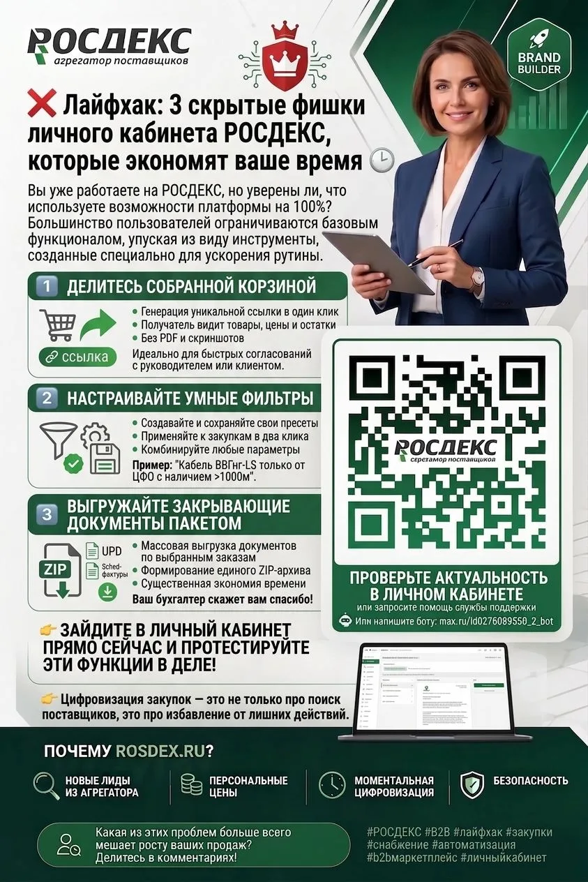 Лайфхак: 3 скрытые фишки личного кабинета РОСДЕКС, которые экономят ваше время ⏱️