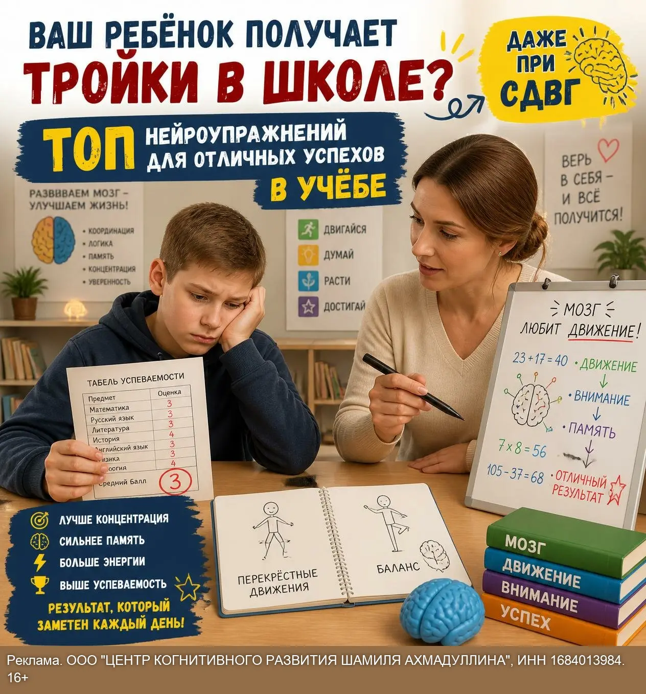 ТОП-нейроупражнения для ребенка с СДВГ. Онлайн-марафон