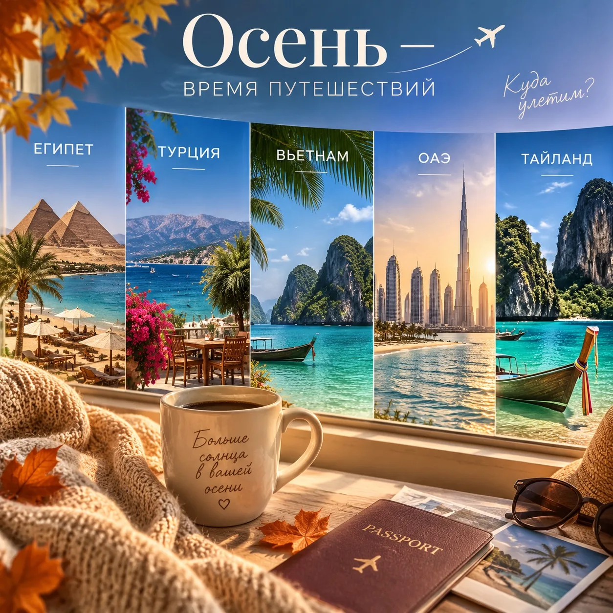 🍂 Осень пришла… а вы уже мысленно где-то у моря? 😄