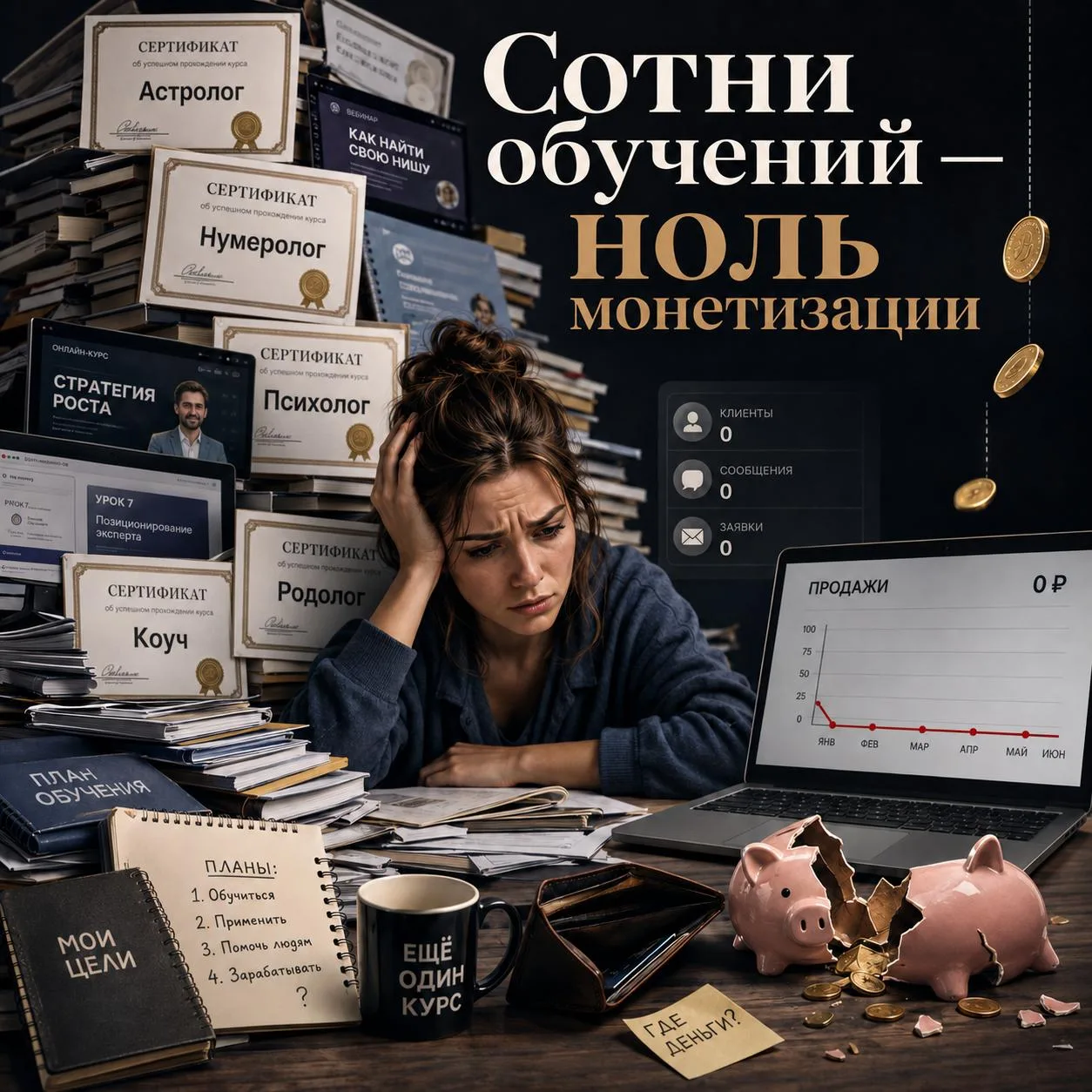 Почему вы тратите кучу денег на саморазвитие, психологию, эзотерику, но не зарабатывает...