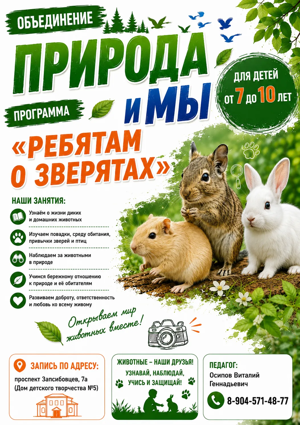 🐾 «Ребятам о зверятах» — узнаём мир животных вместе!