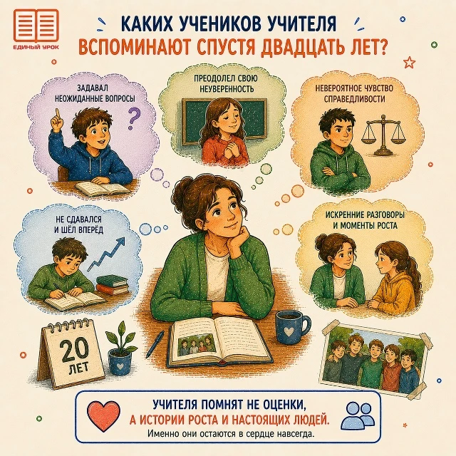 ⁉️ Каких учеников учителя вспоминают спустя двадцать лет?