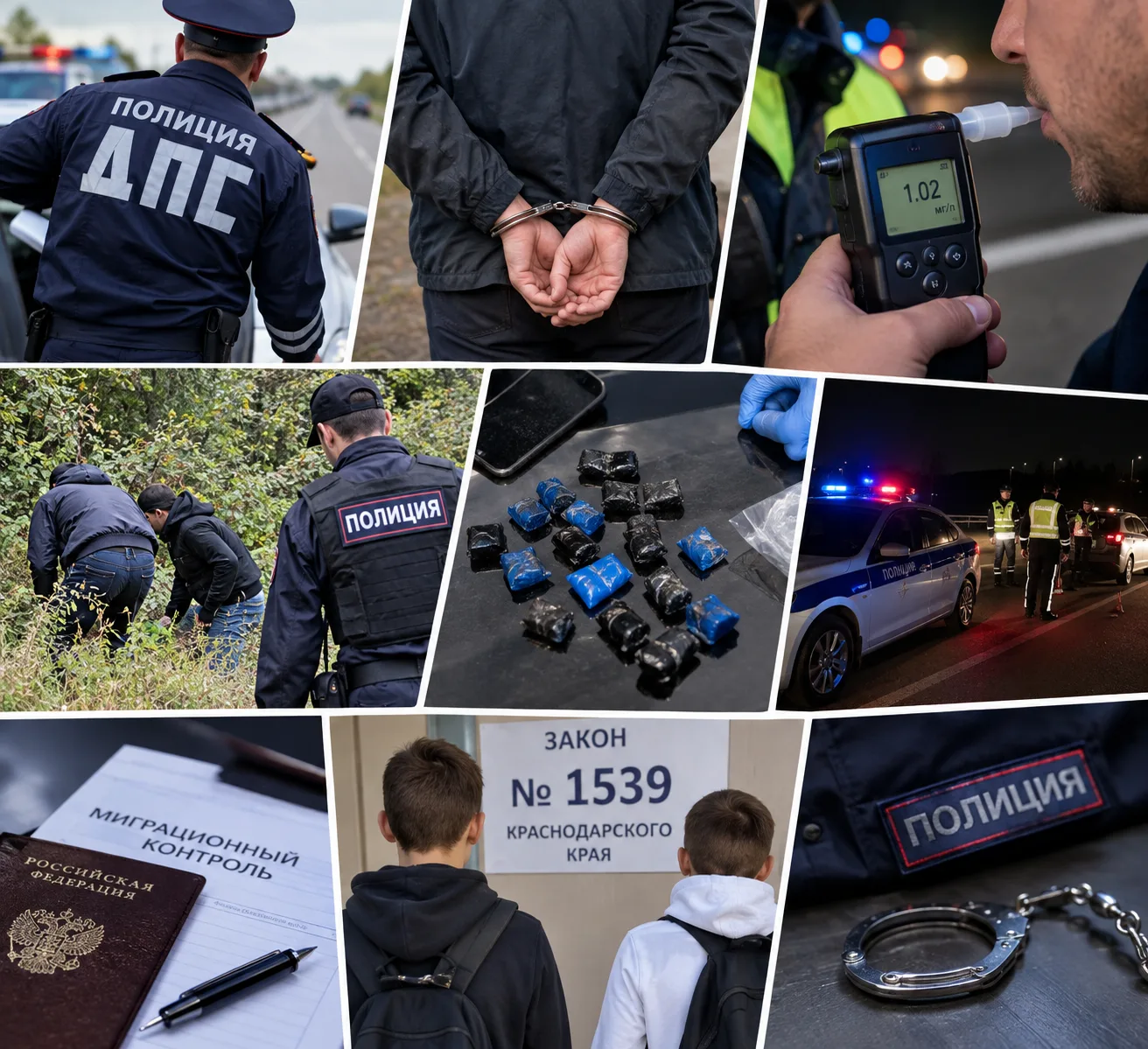 ❗️ Полицейские Кавказского района во время рейда задержали двух закладчиков и пьяного в...
