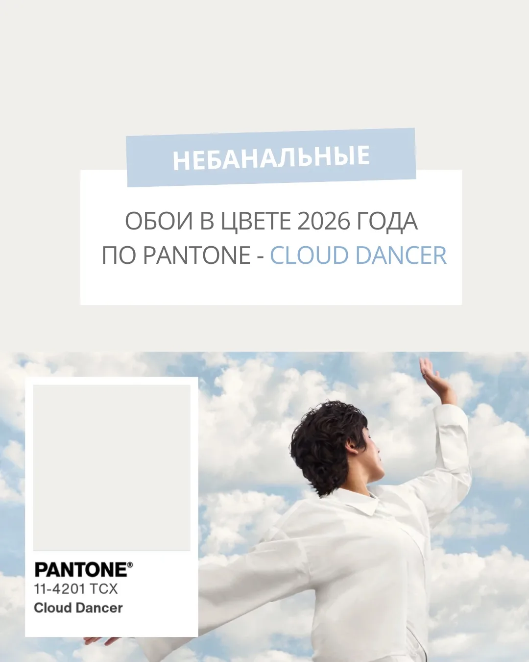📌Все мы, конечно, еще в декабре слышали, что Pantone объявил белый цвет или, как его называют, CLOUD