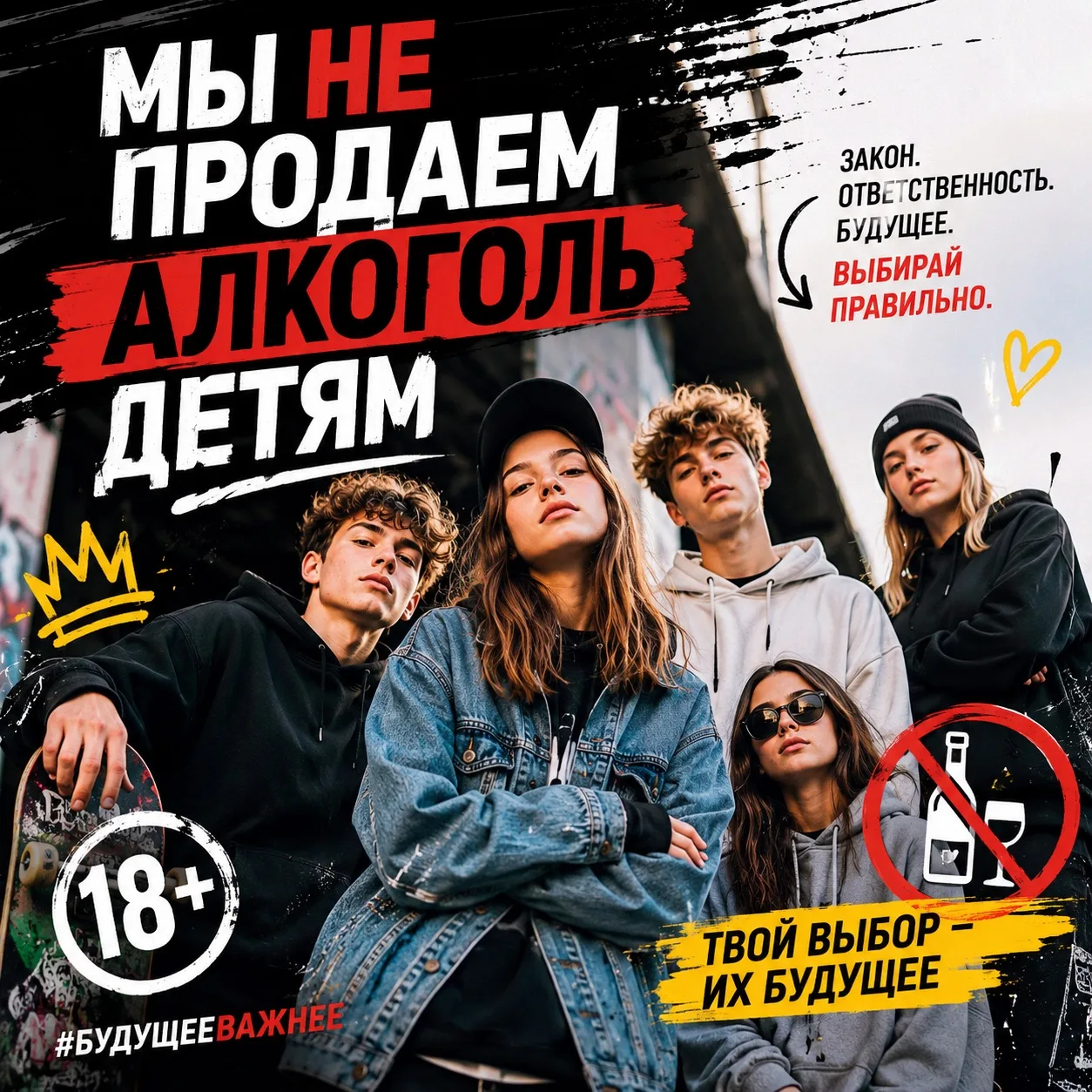 ❗ Алкоголь не делает взрослее.
Настоящая сила — в умении принимать осознанные решения, ставить цели 