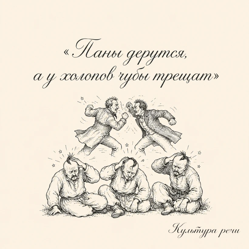 Паны дерутся, а у холопов чубы трещат