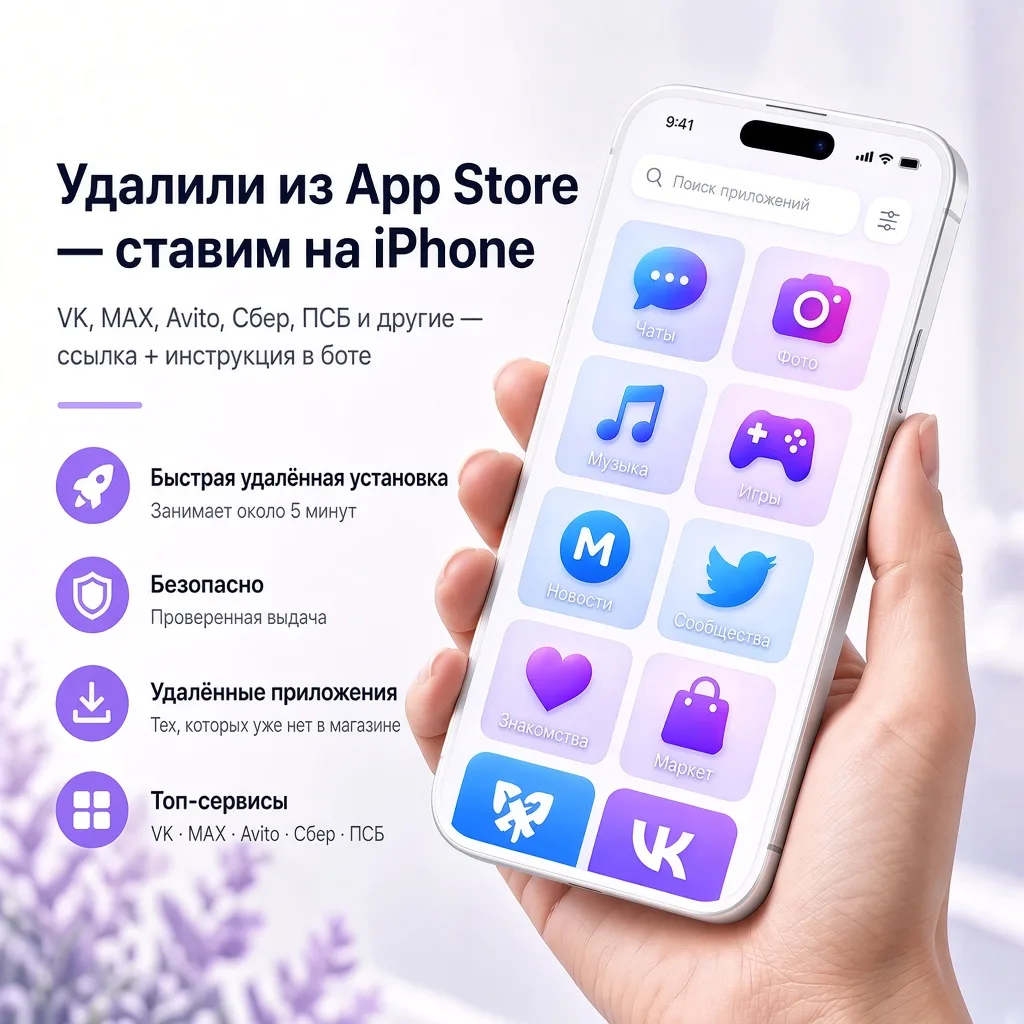 Удалённые приложения на iPhone