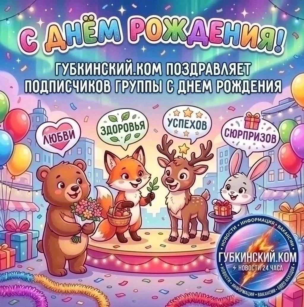 Губкинский.Ком поздравляет с Днем Рождения наших подписчиков: