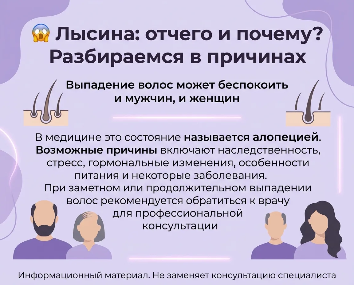 😱 Лысина: отчего и почему? Разбираемся в причинах