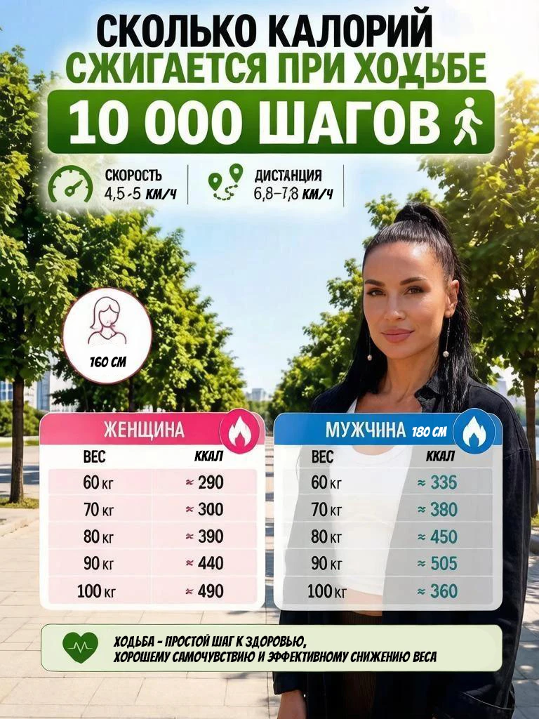 10 000 шагов в день - одна из простых привычек, которую можно добавить в период похудения