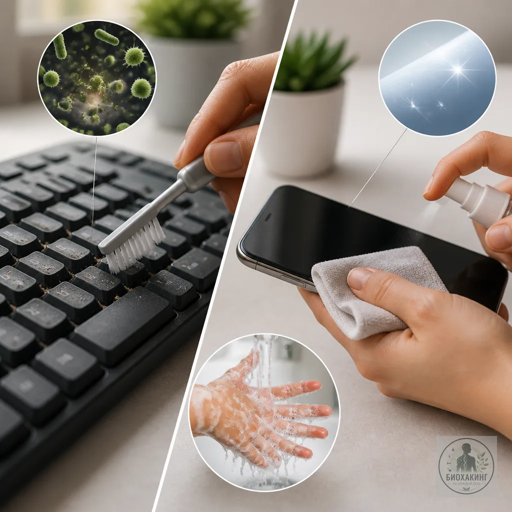 🧼 Клавиатура и телефон: почему их стоит чистить чаще, чем кажется