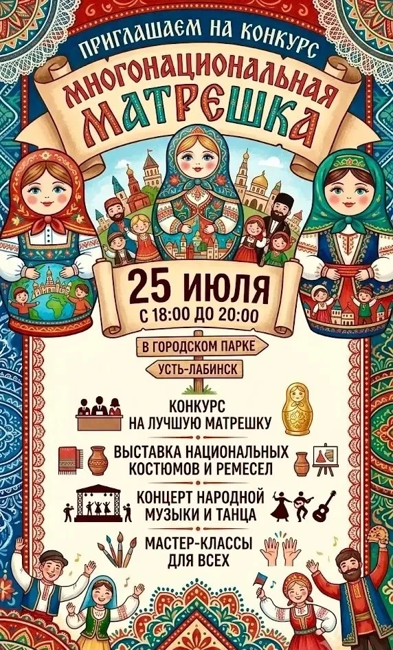 Приглашаем всех жителей и гостей Усть-Лабинского района отпраздновать многообразие куль...