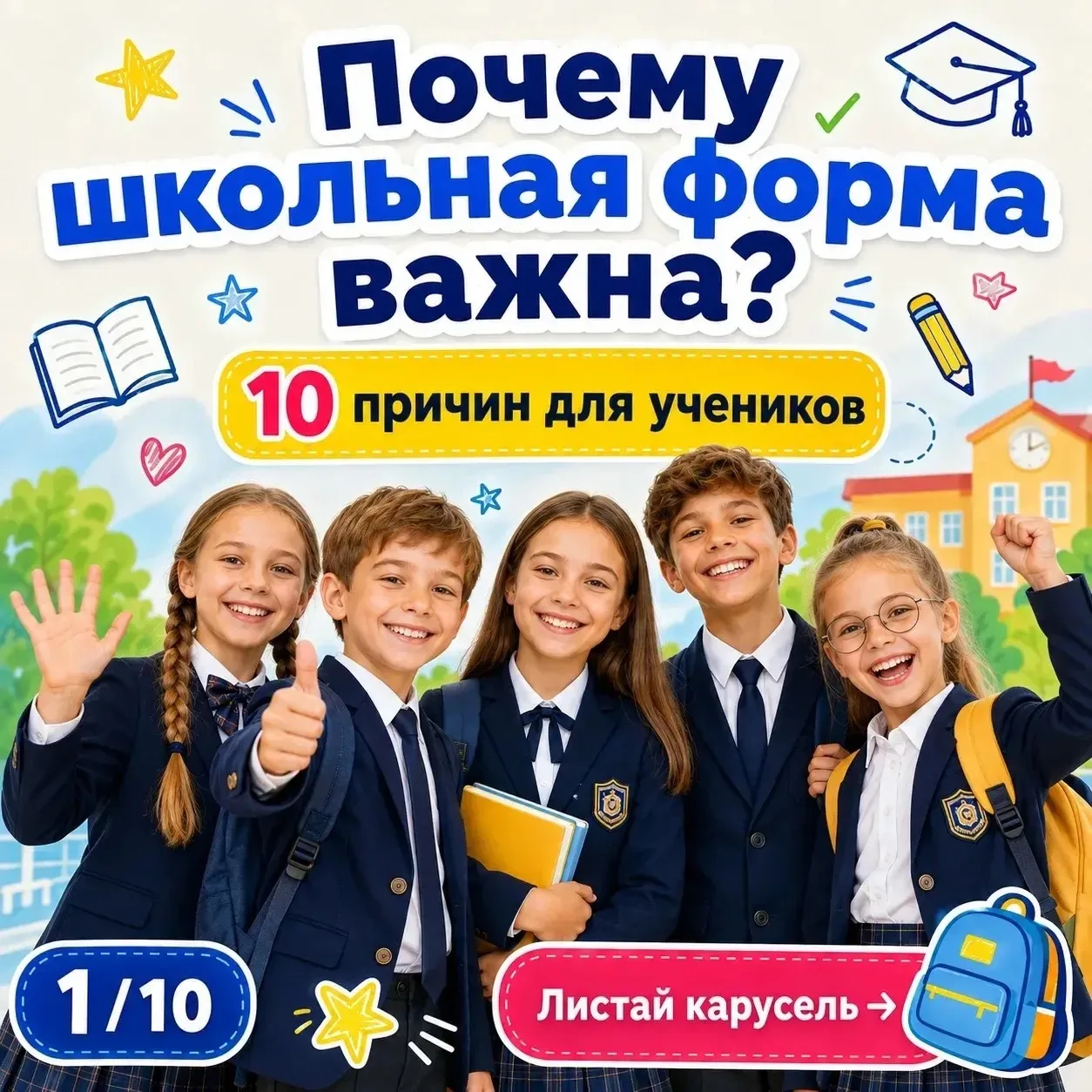 👔 «Почему я должен носить школьную форму?» — этот вопрос мы слышим от учеников довольно часто 
 
Ка