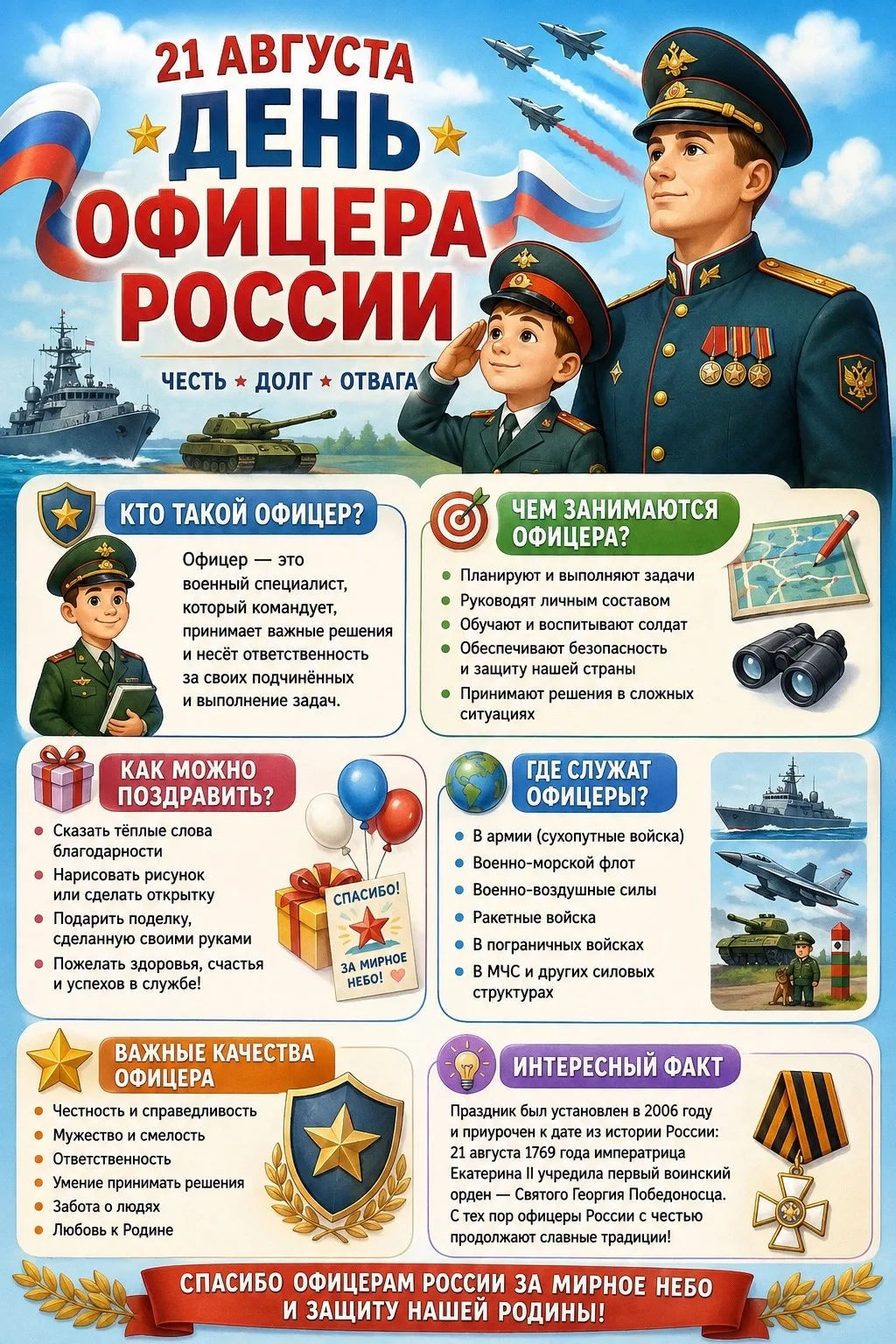 🇷🇺 21 августа — День офицера России!