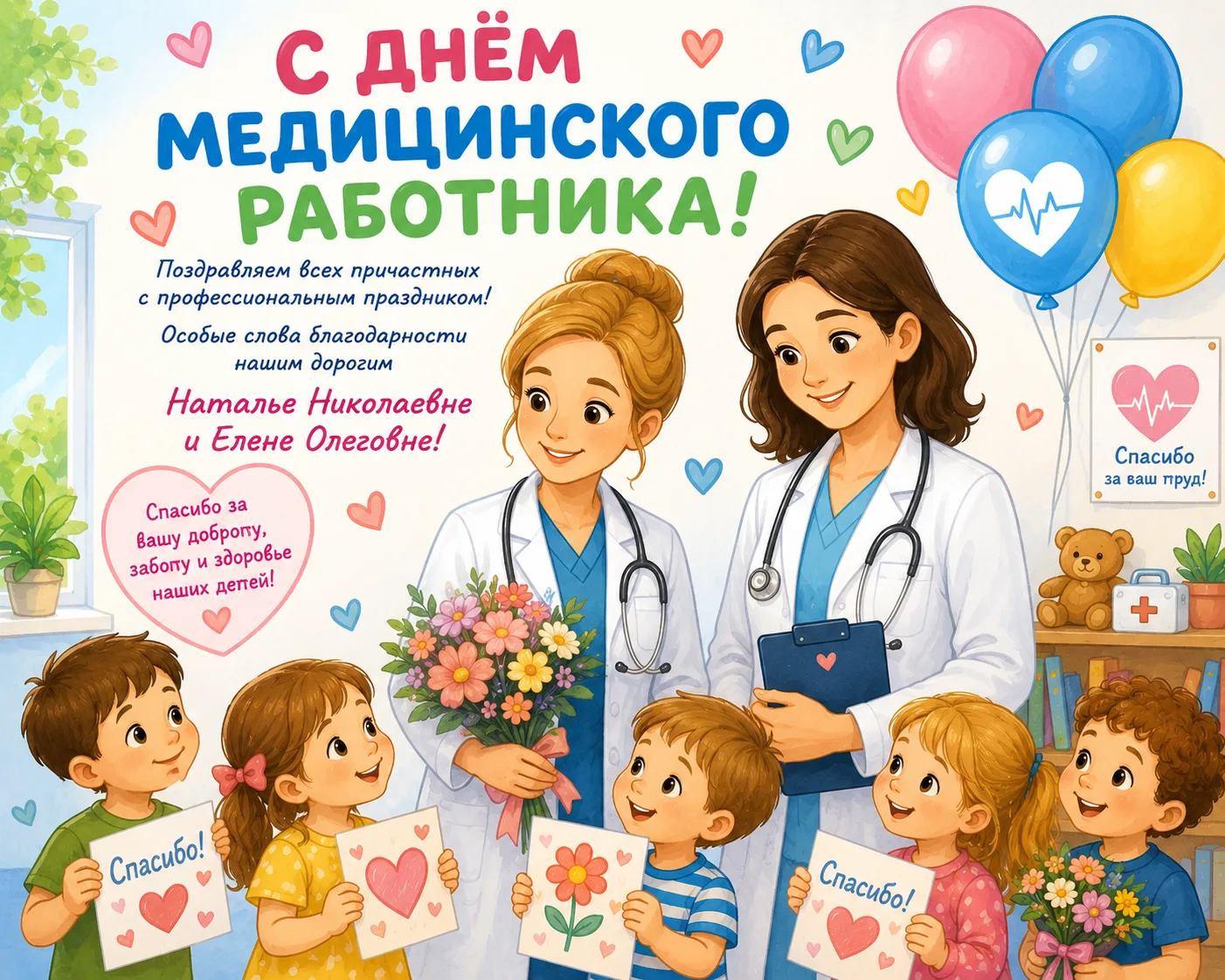 Сегодня мы от всей души поздравляем с Днём медицинского работника всех, кто посвятил свою жизнь забо