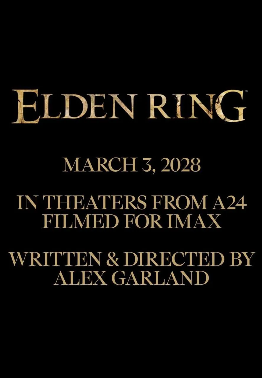 ⚡️Фильм по Elden Ring выйдет 3 марта 2028 года — съёмки экранизации завершены