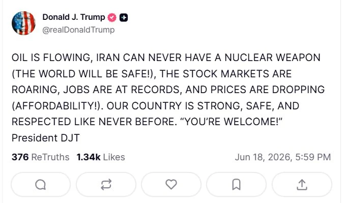 🇺🇸«Мир будет в безопасности!» — Дональд Трамп подвёл итоги новой сделки.
Нефть течет рекой, у Иран