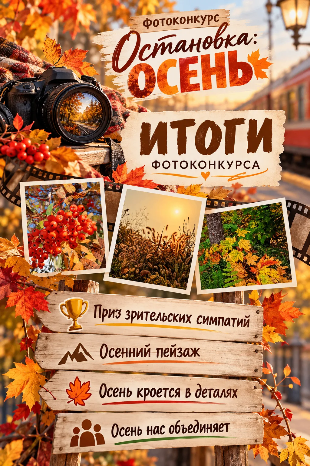 🍂📸 ИТОГИ ФОТОКОНКУРСА «ОСТАНОВКА: ОСЕНЬ» 📸🍂