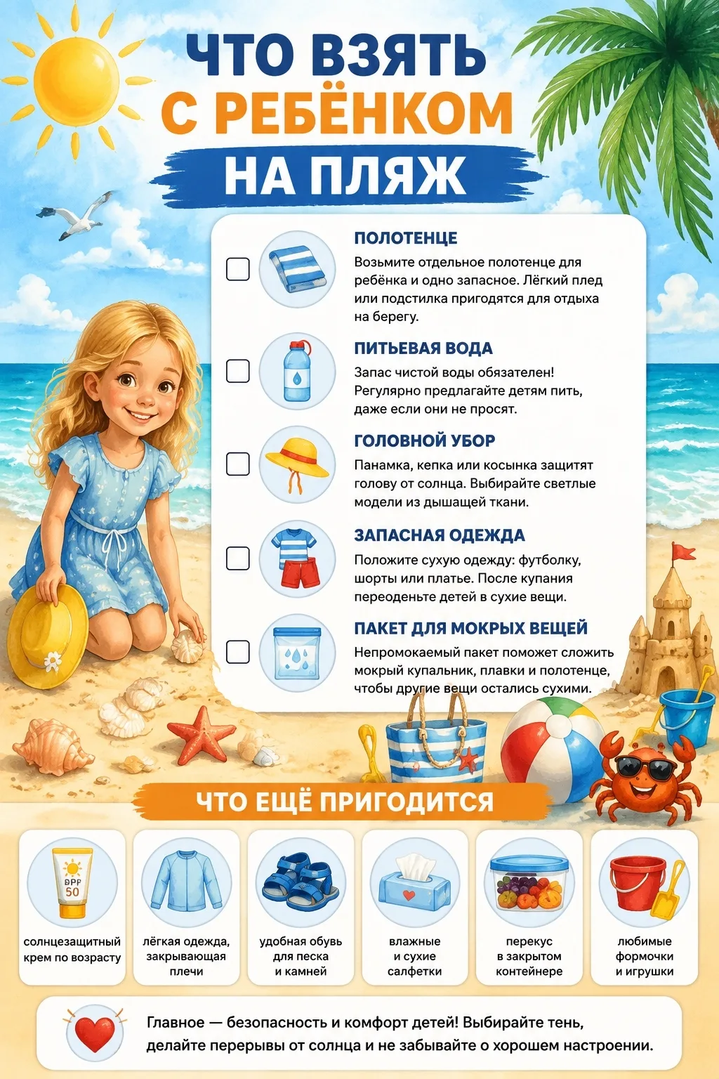 ☀ Собрались провести выходные с детьми на пляже? Тогда этот пост точно для вас! ☀