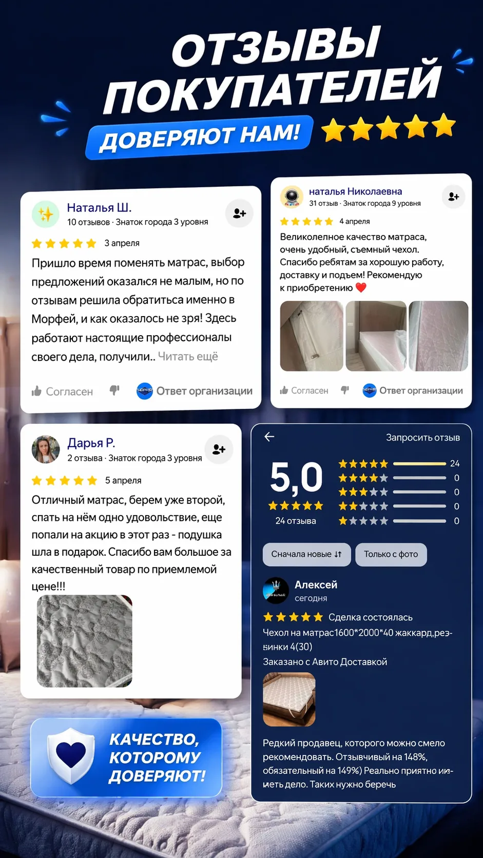 Спасибо, что нашли время и оставили отзыв о компании «Морфей» г. Волгодонск.