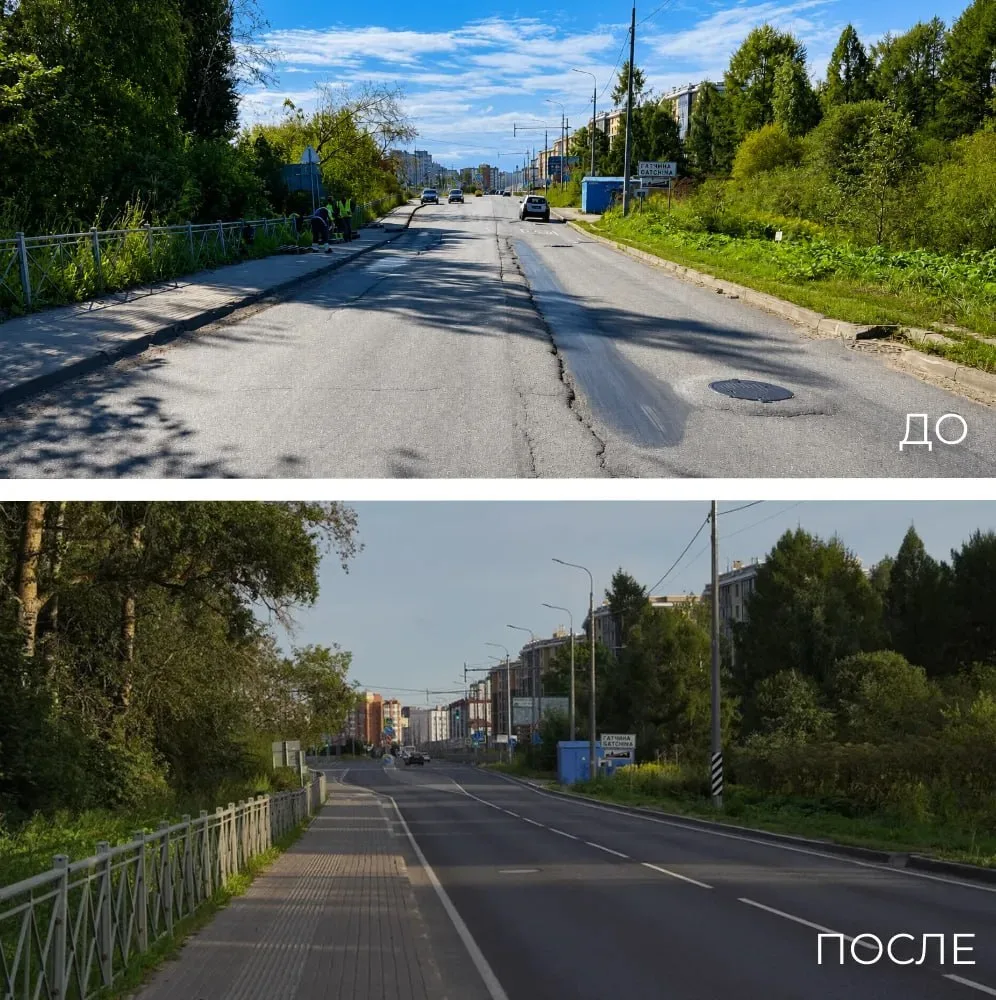 Завершён ремонт 6 км трассы Красное Село — Гатчина — Павловск в Гатчинском округе.

По нацпроекту до