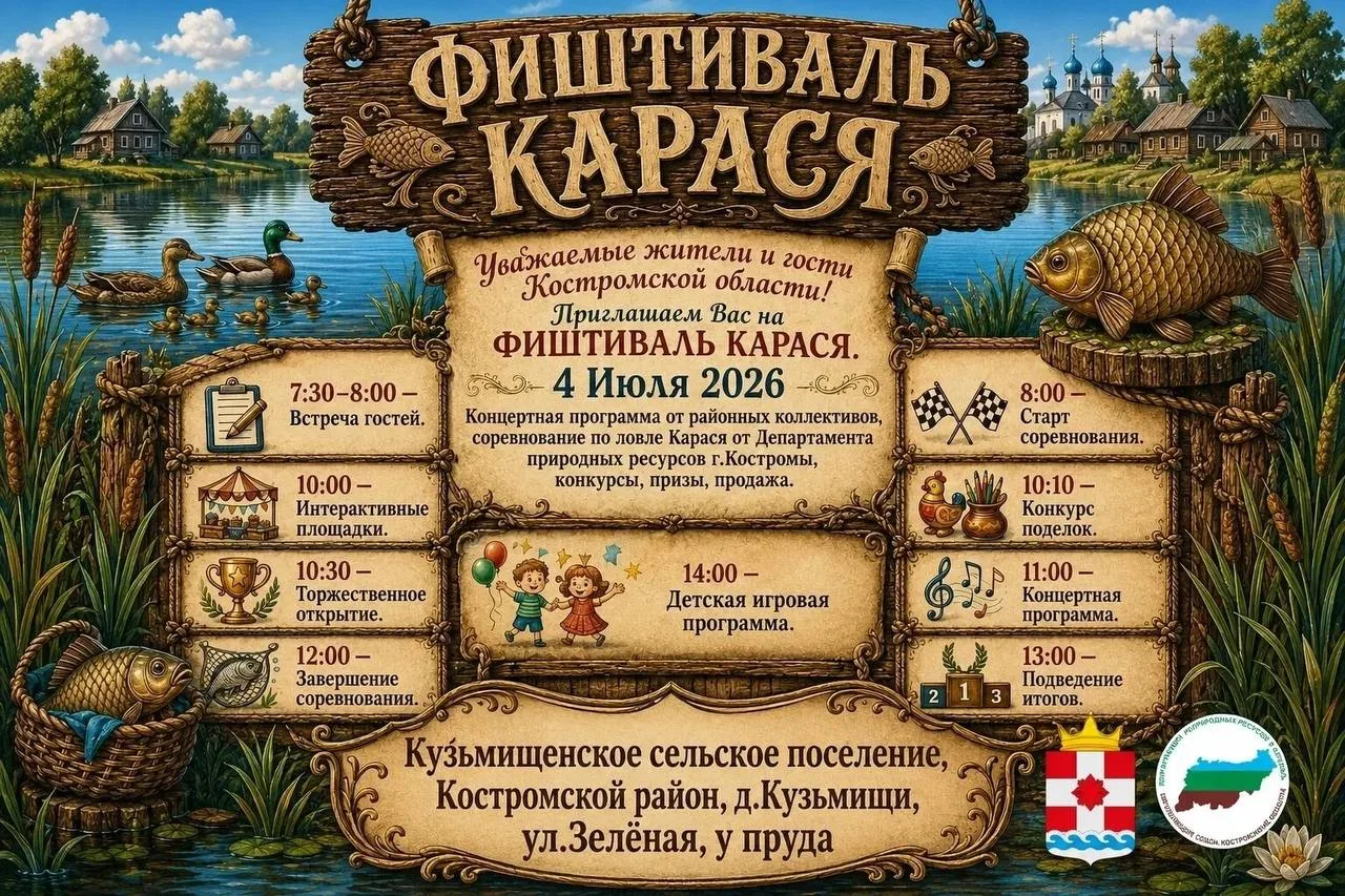 🐠 В Кузьмищах снова пройдёт «Фиштиваль Карася»!

Любите рыбалку, народные праздники и семейный отды