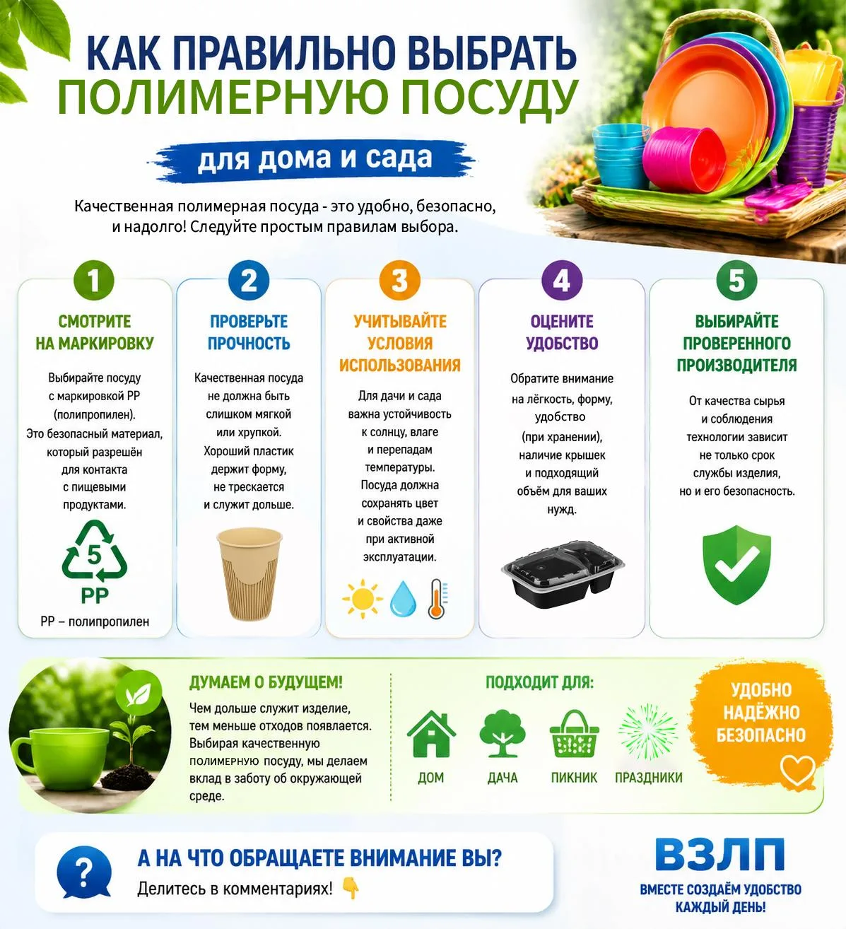 🍽️ Полимерная посуда: 5 секунд на выбор — годы удобства