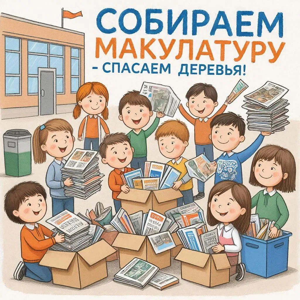 📢 Все на сбор макулатуры!