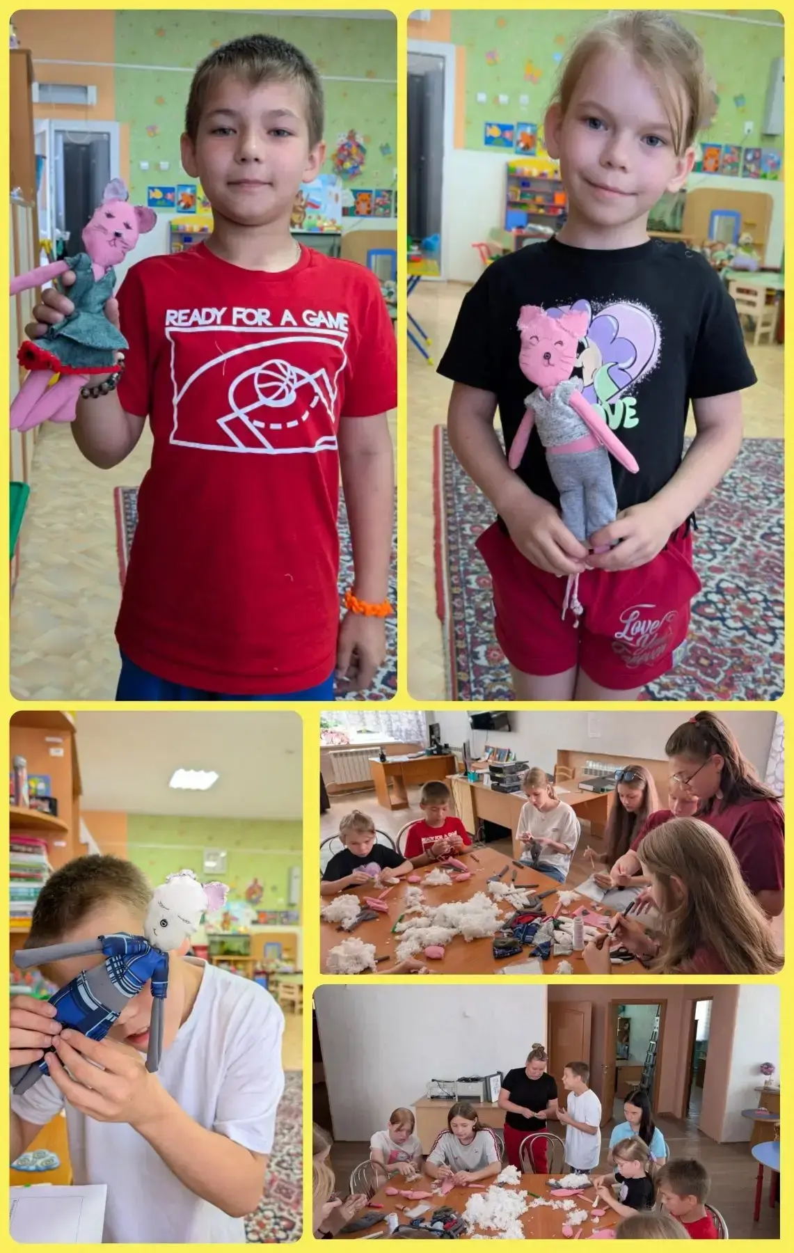 Маленький фотоотчет нашего дня 🧸✨ 
 мастер-класс по созданию мягких игрушек. Наполнили комнату ярки