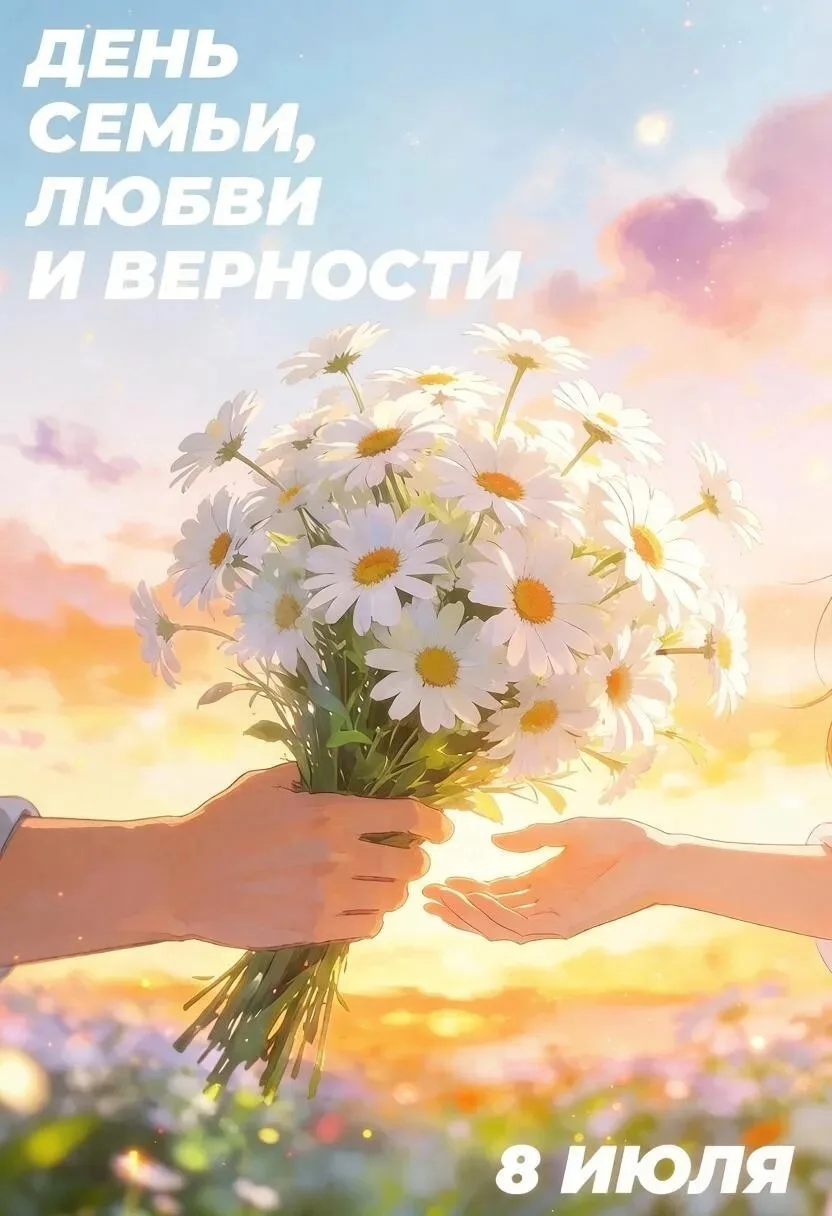 🌼  Дорогие друзья! От всего сердца поздравляем вас с Днём семьи, любви и верности!