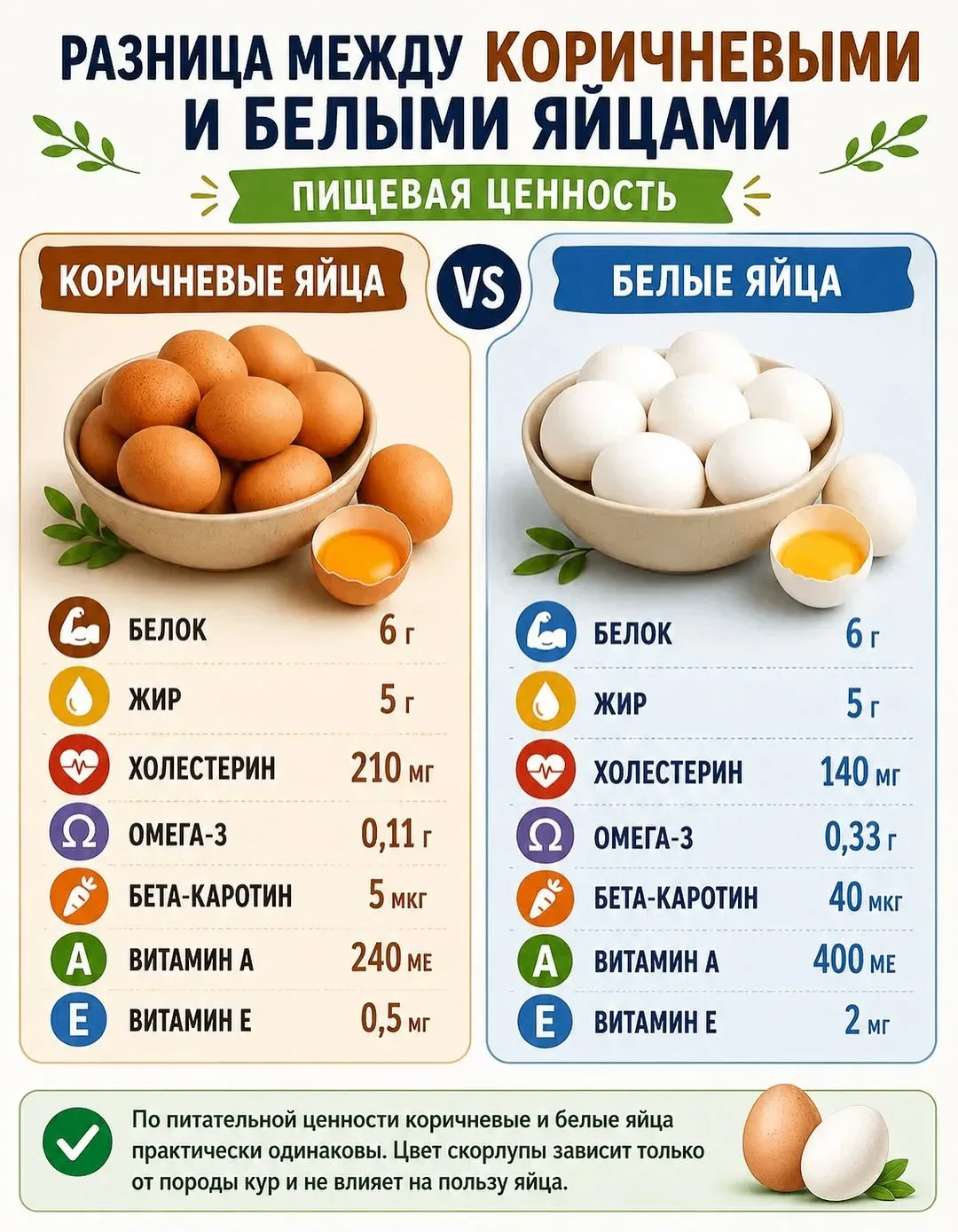 Коричневые или белые? 🥚