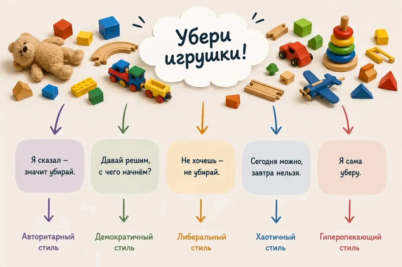 Ребёнок не хочет убирать игрушки: пять разных реакций родителей