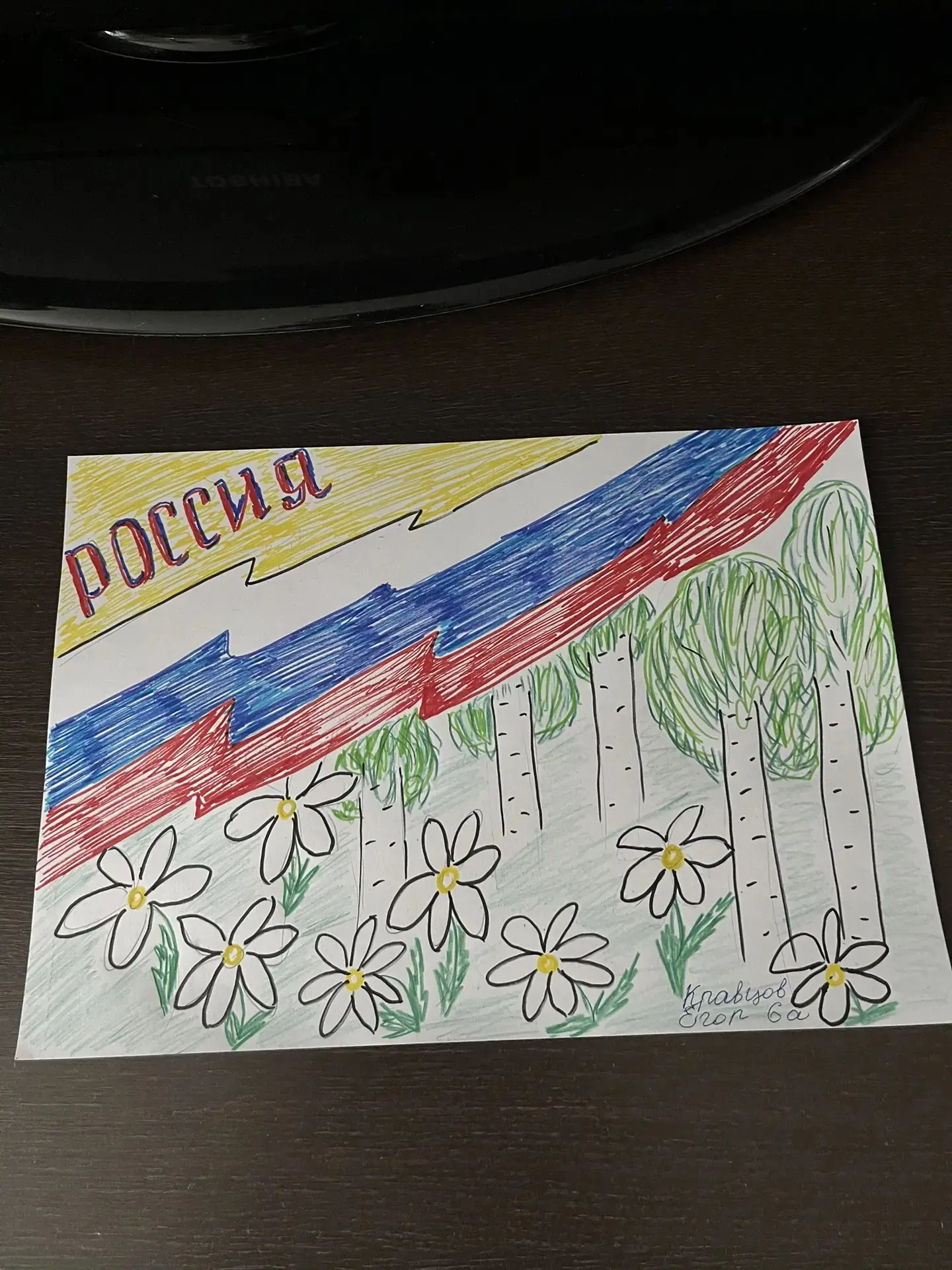 К акции «Рисуй, Россия!» присоединился 6 «А» класс.

Егор Кравцов подготовил замечательный рисунок к