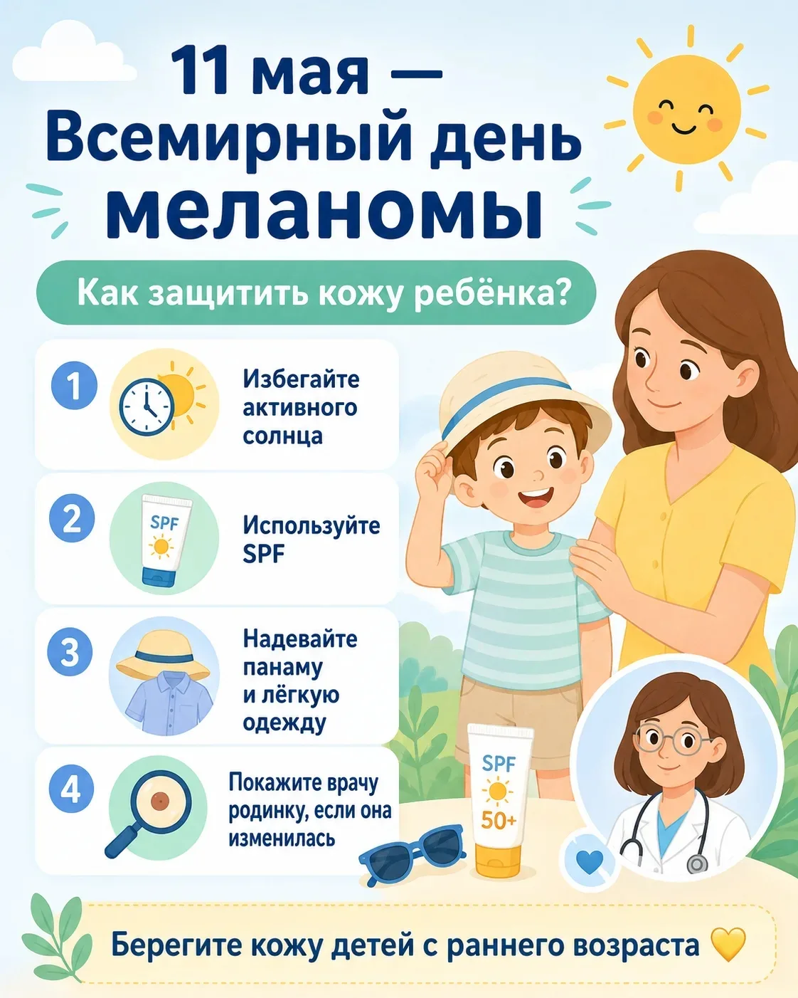 11 мая — Всемирный день меланомы 🎗️