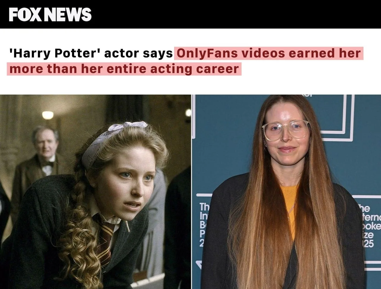 Актриса из «Гарри Поттера» за год на OnlyFans заработала больше, чем за 19 лет карьеры в кино. Джесс