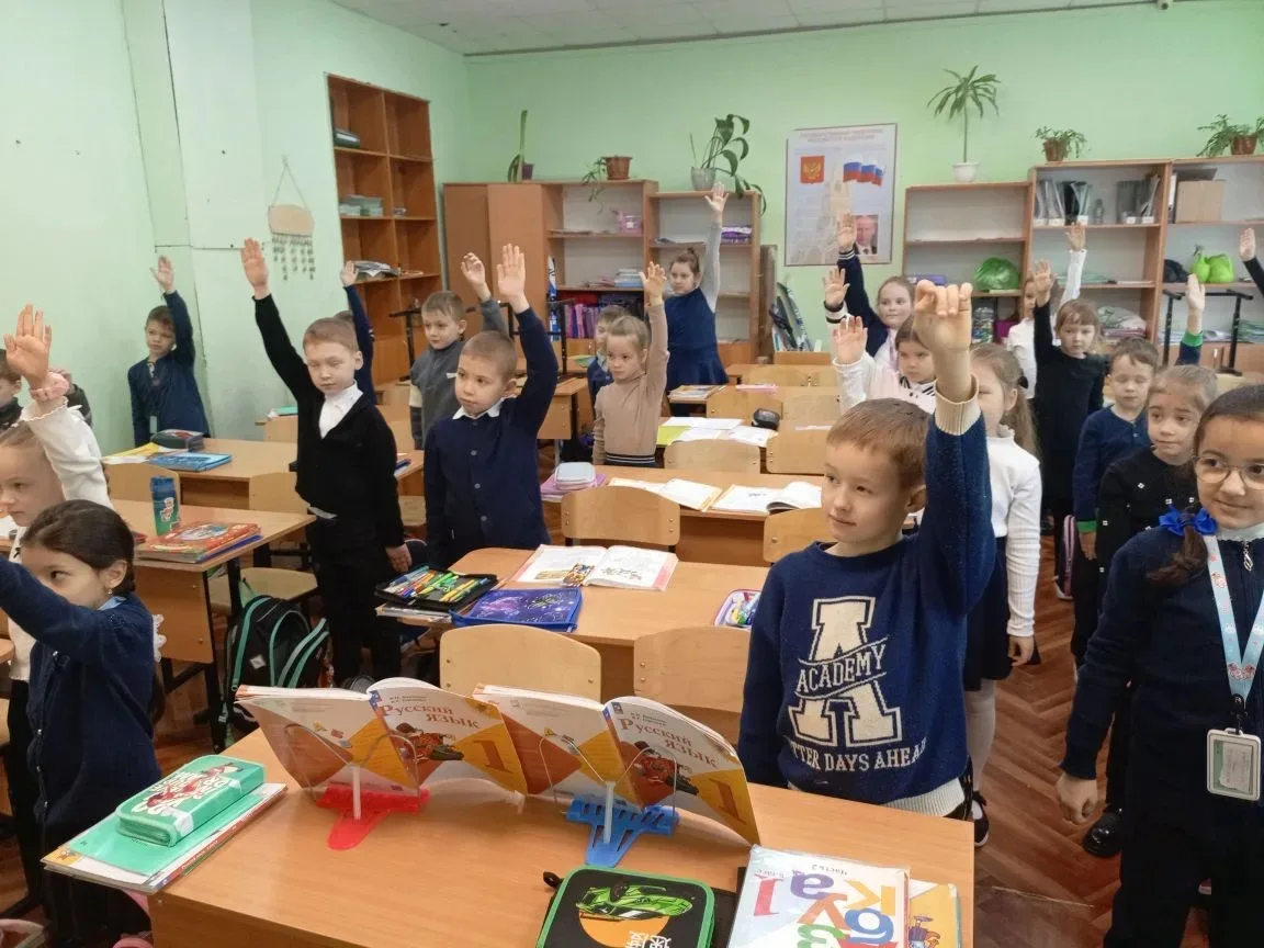 ОРЛЁНОК-СПОРТСМЕН  В 1Г классе ребята, участники трека  «Орлята России», собрались на занятие по тем