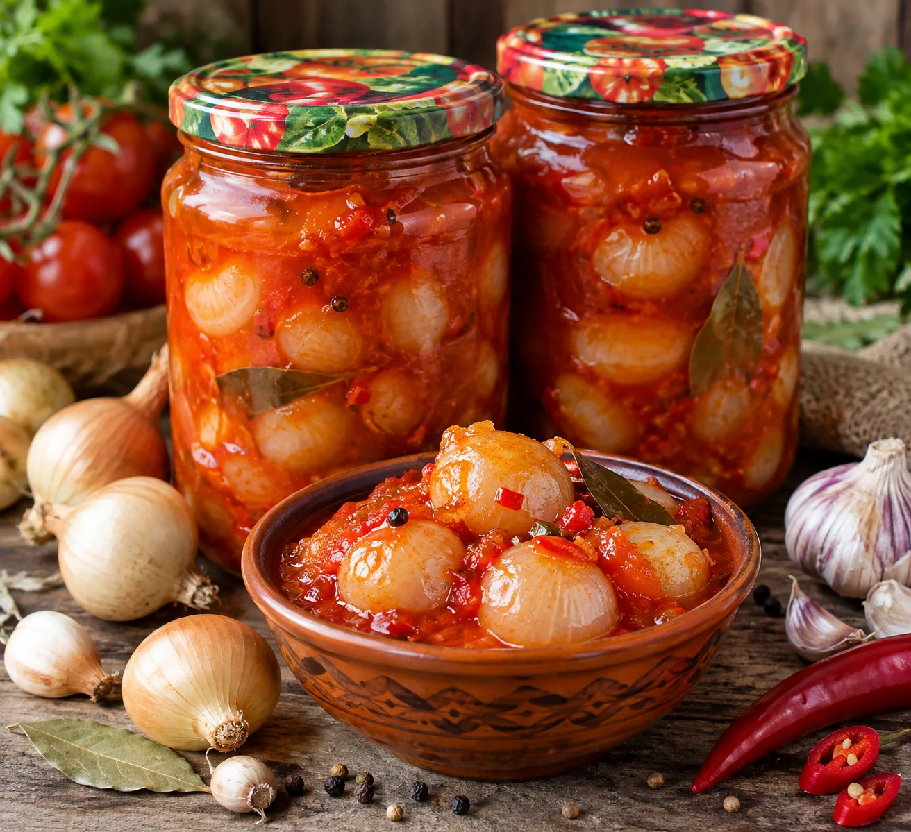 🧅🍅 МАРИНОВАННЫЙ РЕПЧАТЫЙ ЛУК В ТОМАТЕ НА ЗИМУ