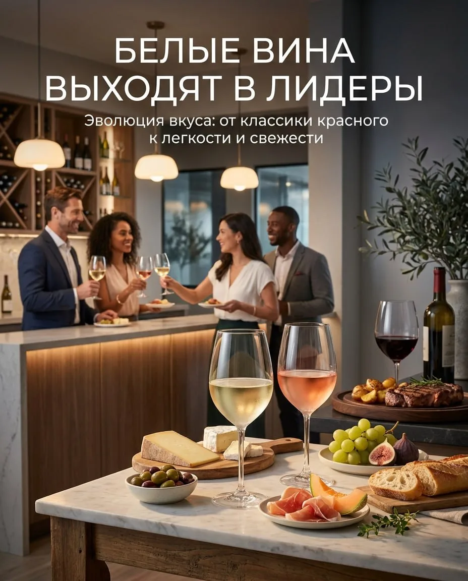 🥂 Красные вина впервые уступили белым и розовым.
