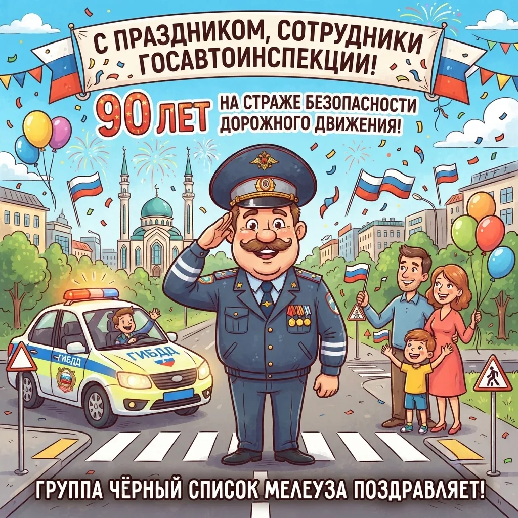 🚔 90 лет на страже порядка! С днем рождения, ГАИ!