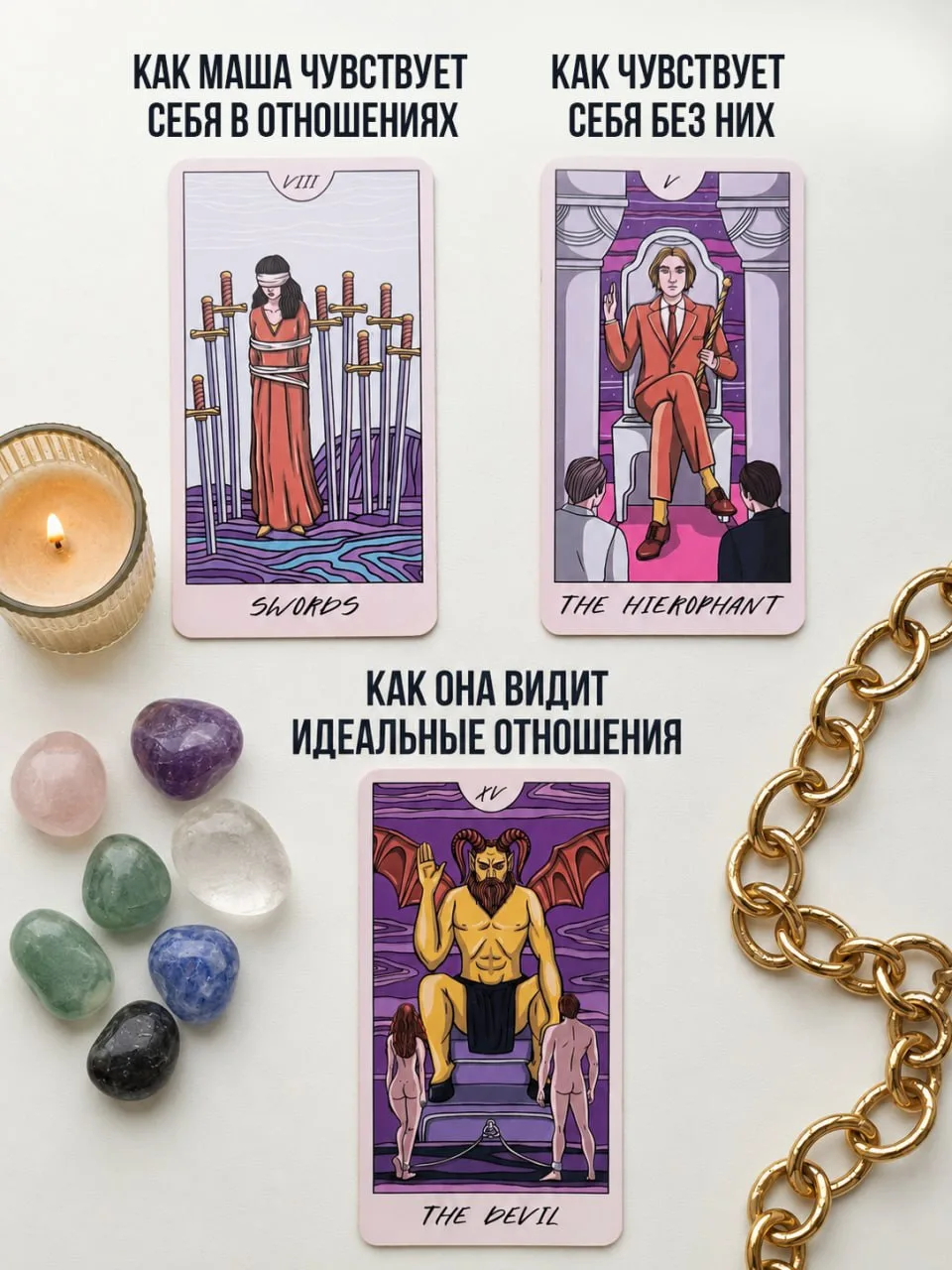 Почему я одна? Новый расклад 💬

Друзья, это вторая часть расклада, который мы начали разбирать в др