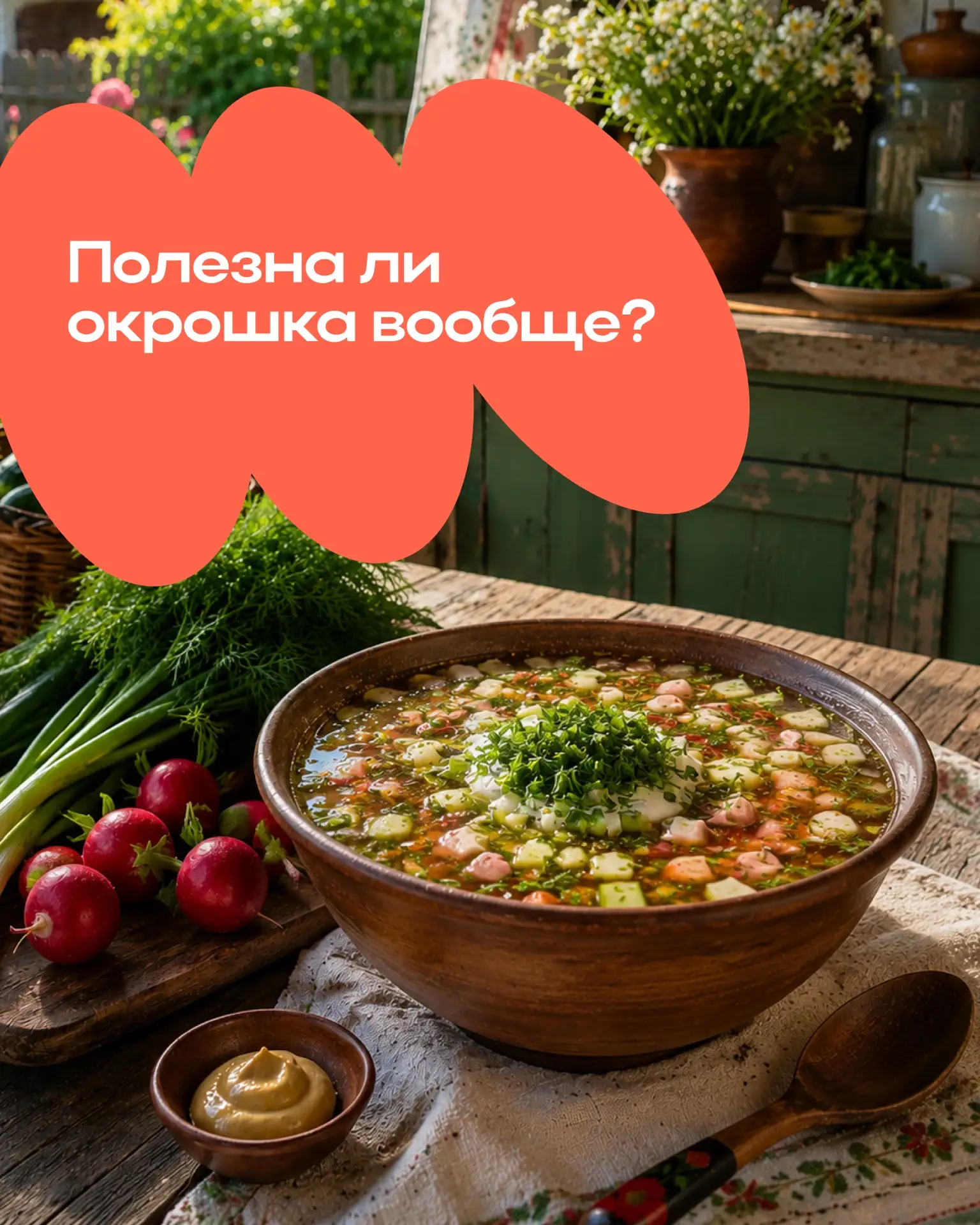 Квас, кефир или минералка? А полезна ли окрошка вообще?

Глобально — да! Это отличный способ получит