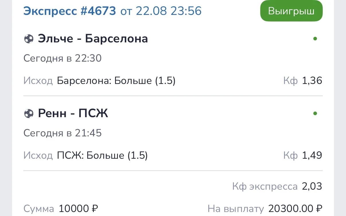Сегодняшний прогноз на послеоплату зашел.