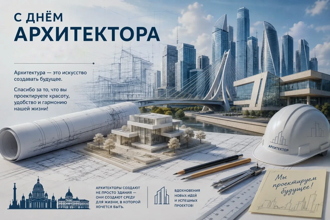 🏗 День архитектора России: когда искусство встречается с инженерией!

Сегодня, 6 июля, в России впе