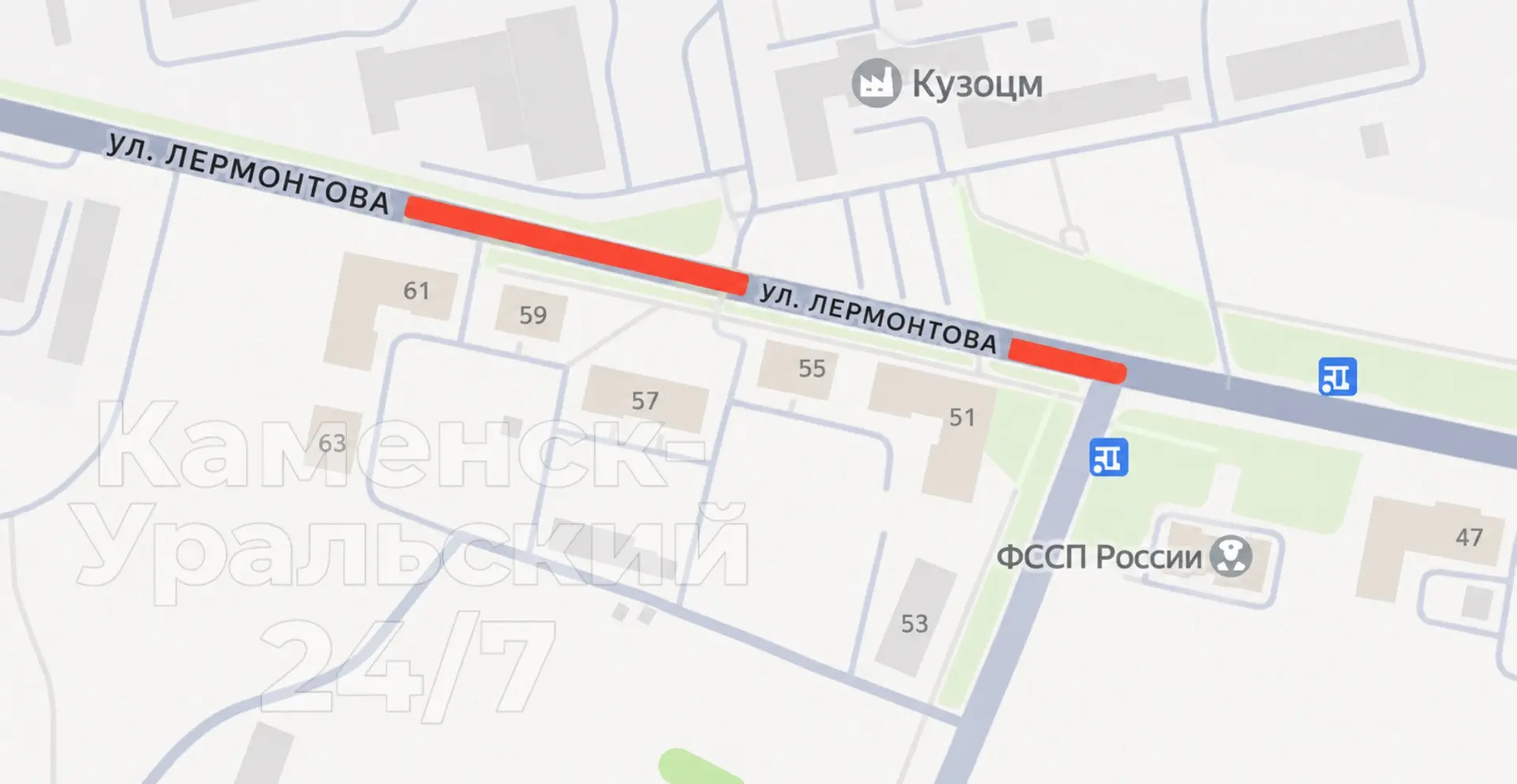 В Каменске-Уральском отремонтируют участок улицы Лермонтова от пос. Первомайский до дом...