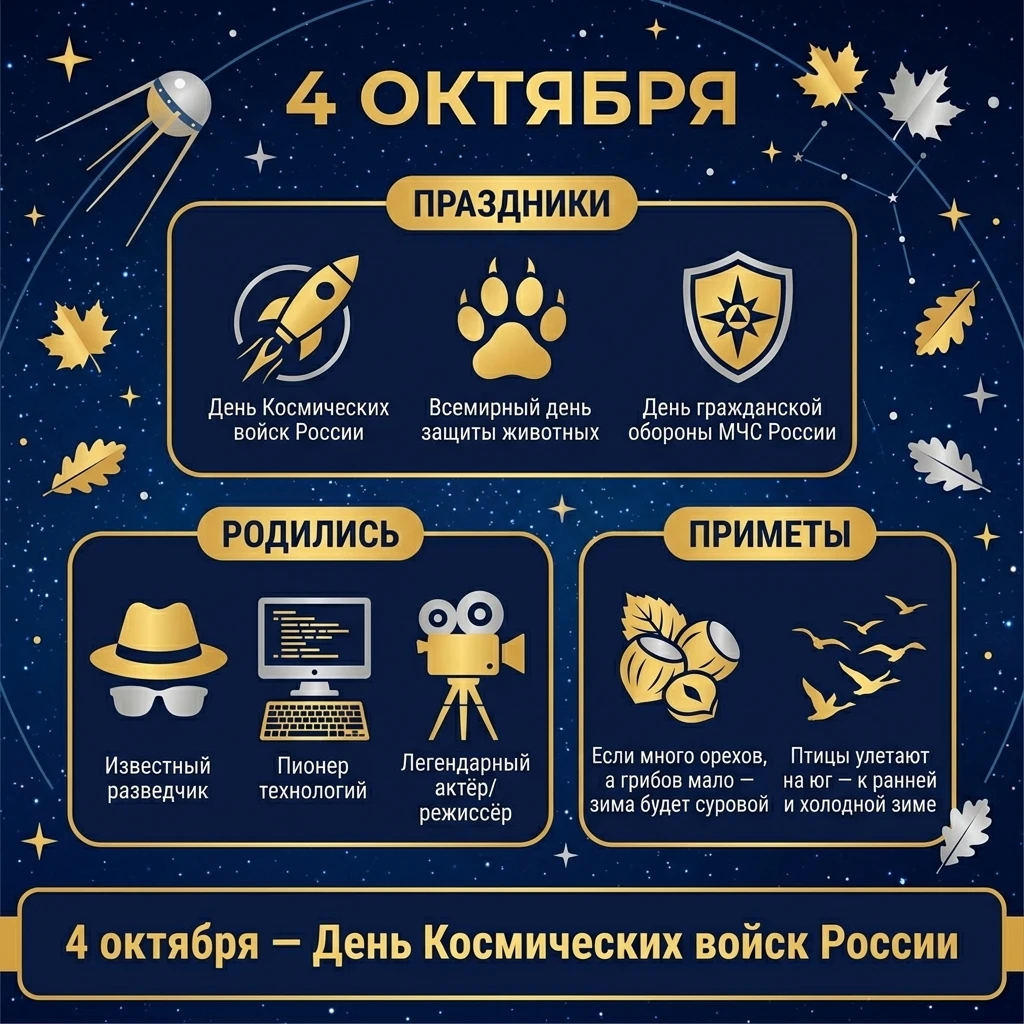 📅 А какой сегодня день? 4 октября 2026
